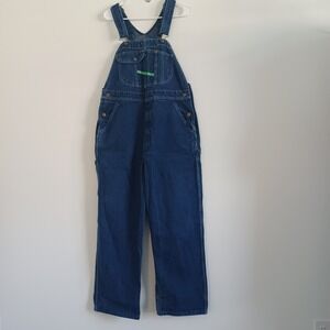 Key Imperial Bib Overalls Mens 38x30 Carpenter Farmer Work Blue Denim Adjustable